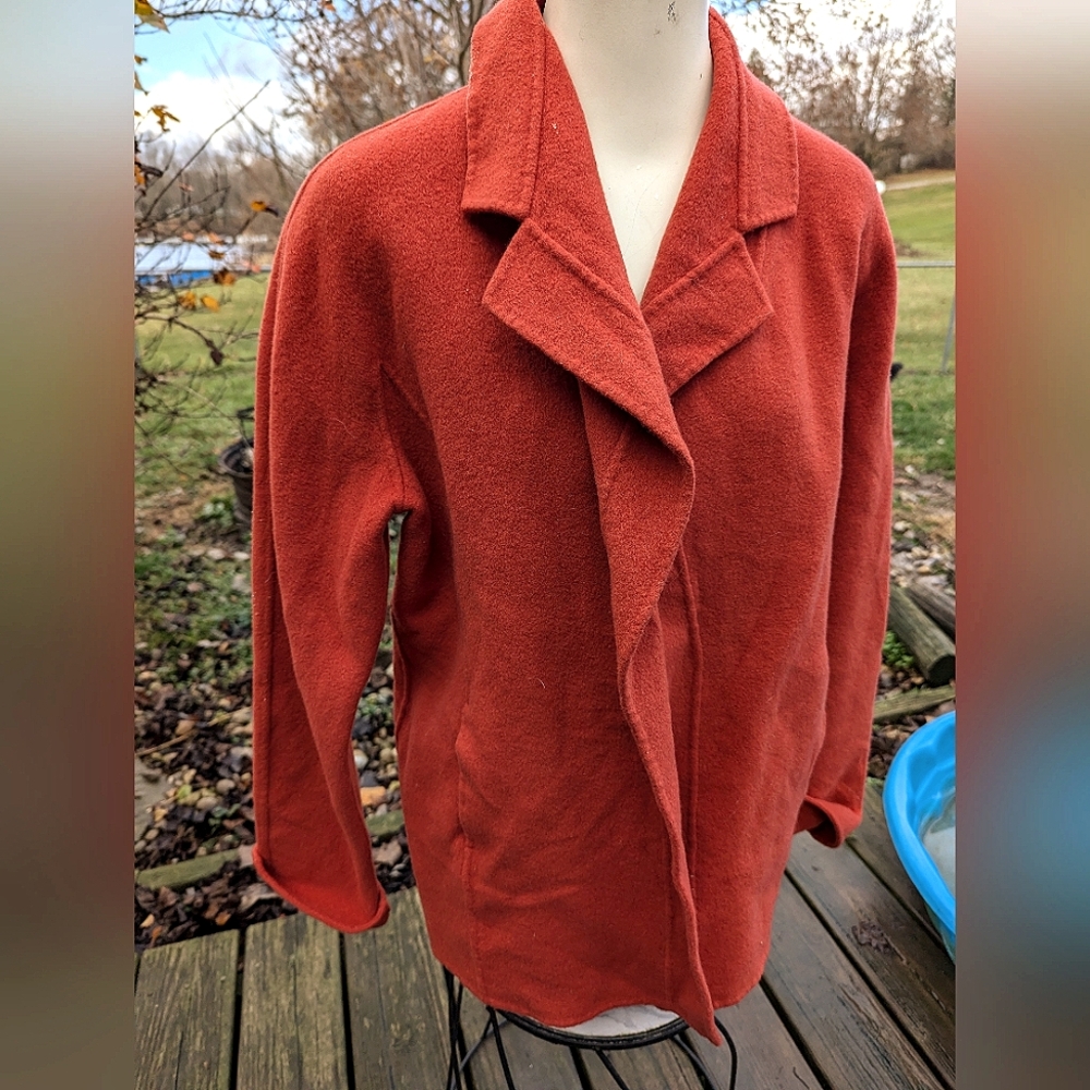 Women's Alexandra Bartlett Open 100% Soft Wool Red size XL